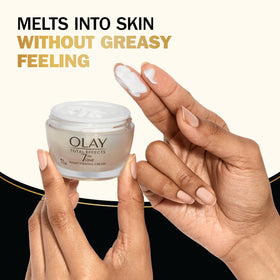 Olay Total Effects Night Firming Cream 1.7 oz with nightstand setup