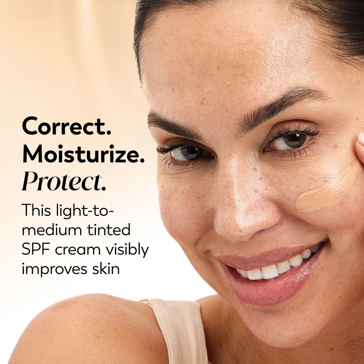 Olay Total Effects Tone Correcting Face Moisturizer texture on skin
