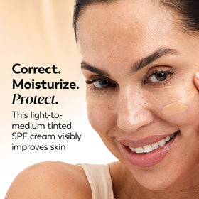 Olay Total Effects Tone Correcting Face Moisturizer texture on skin