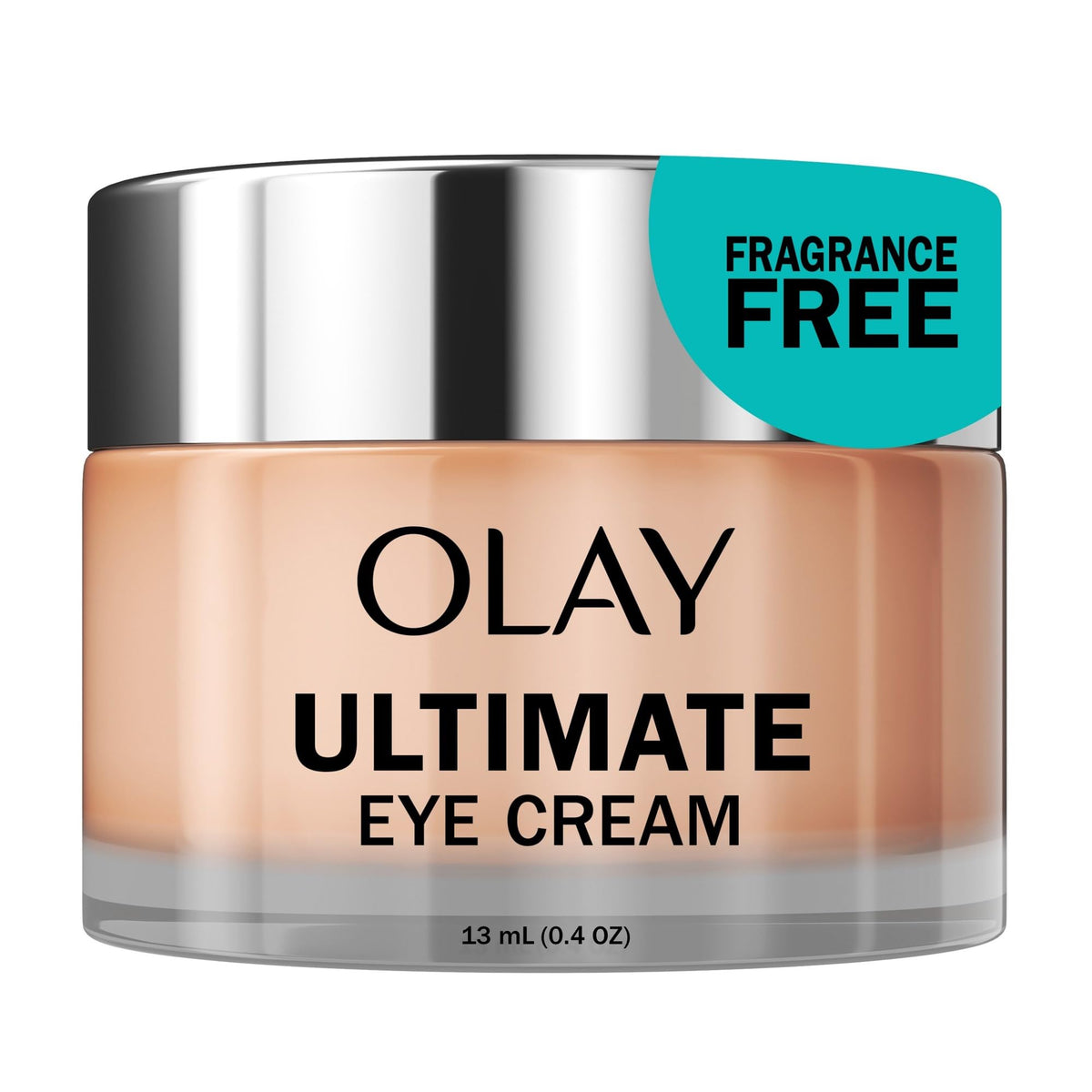 Olay Ultimate Eye Cream 13 ml front view with pink cream texture