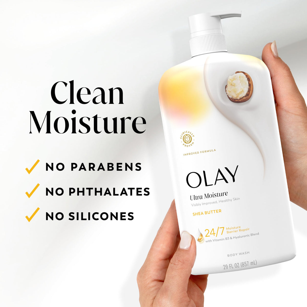 Olay Ultra Moisture Body Wash 29 fl oz with ingredients