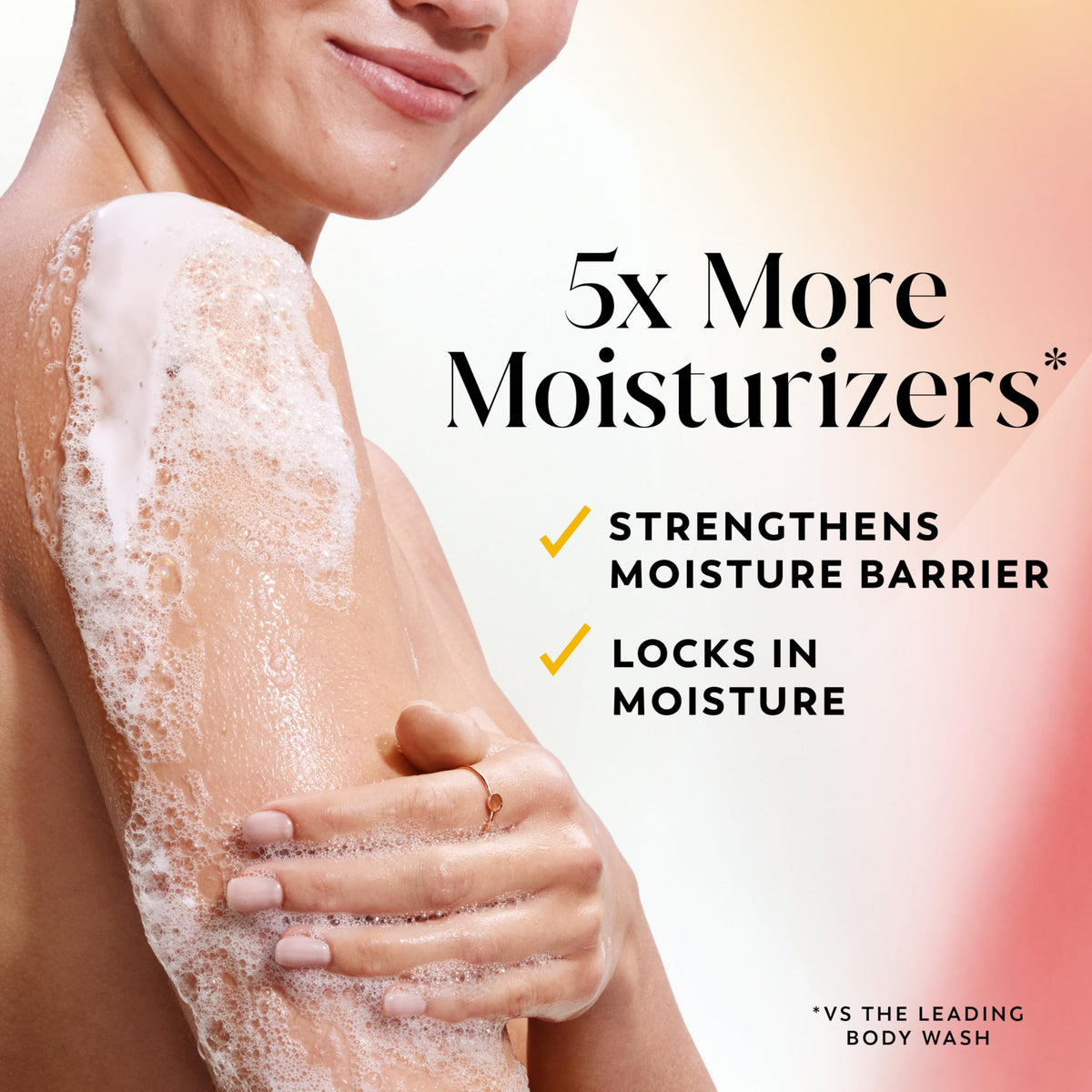 Olay Ultra Moisture Body Wash 35 fl oz bottle showing ingredients
