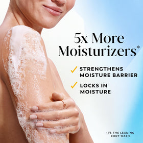 Olay Ultra Moisture Body Wash bottle with creamy lather