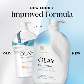Olay Ultra Moisture Body Wash packaging details