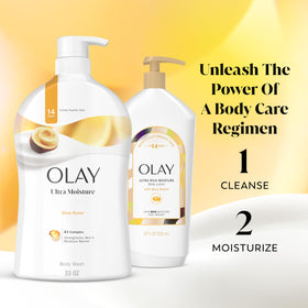 Olay Ultra Moisture Body Wash texture close-up