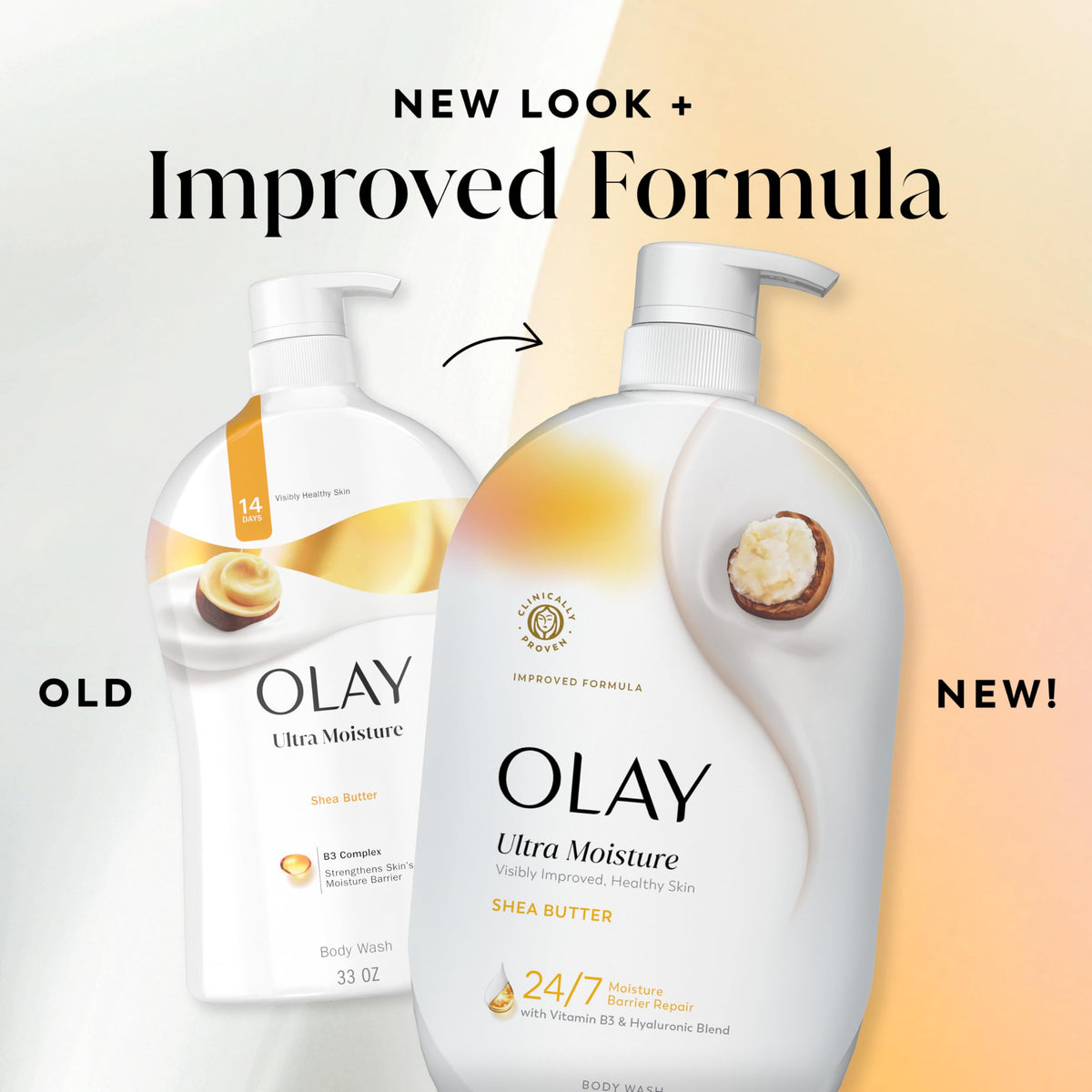 Olay Ultra Moisture Body Wash with ingredients list