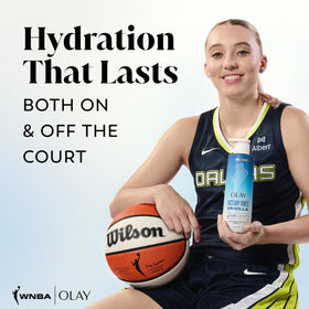 Olay Victory Vibes Vanilla Body Wash packaging side view
