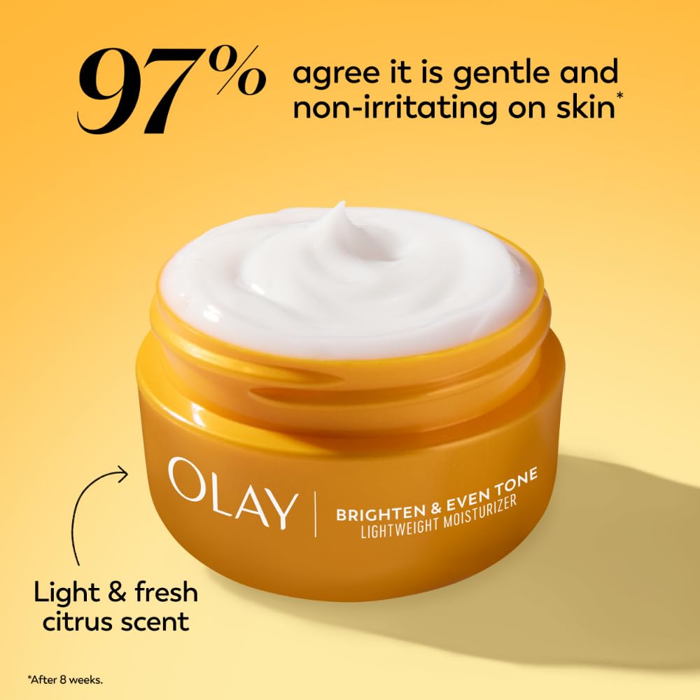 Olay Vitamin C Face Moisturizer with natural lighting