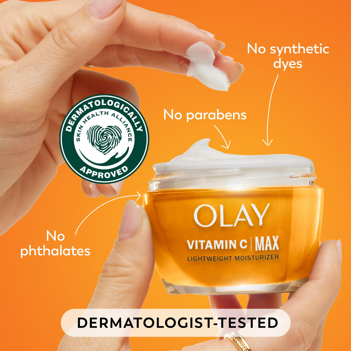 Olay Vitamin C MAX Face Moisturizer 1.7 oz texture close-up