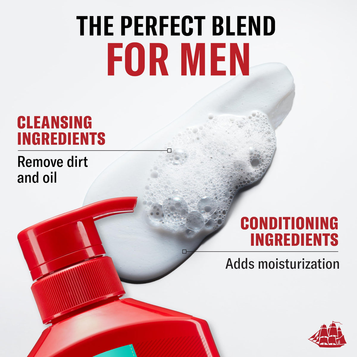 Old Spice 2-in-1 Shampoo and Conditioner Set, Pure Sport bottle close-up