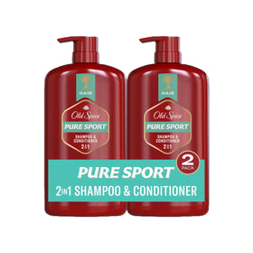Old Spice 2-in-1 Shampoo and Conditioner Set, Pure Sport front view
