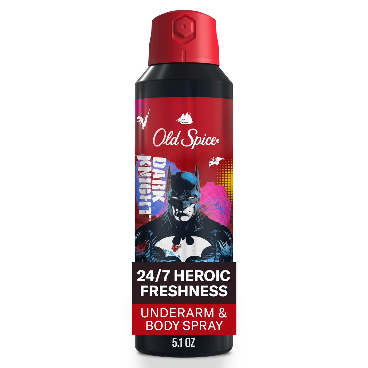 Old Spice Aluminum Free Body Deodorant Batman Black Cherry front view