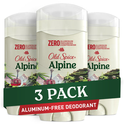 Old Spice Aluminum Free Deodorant Alpine scent pack of 3