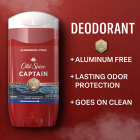 Old Spice Aluminum Free Deodorant Captain 3.0 oz side view