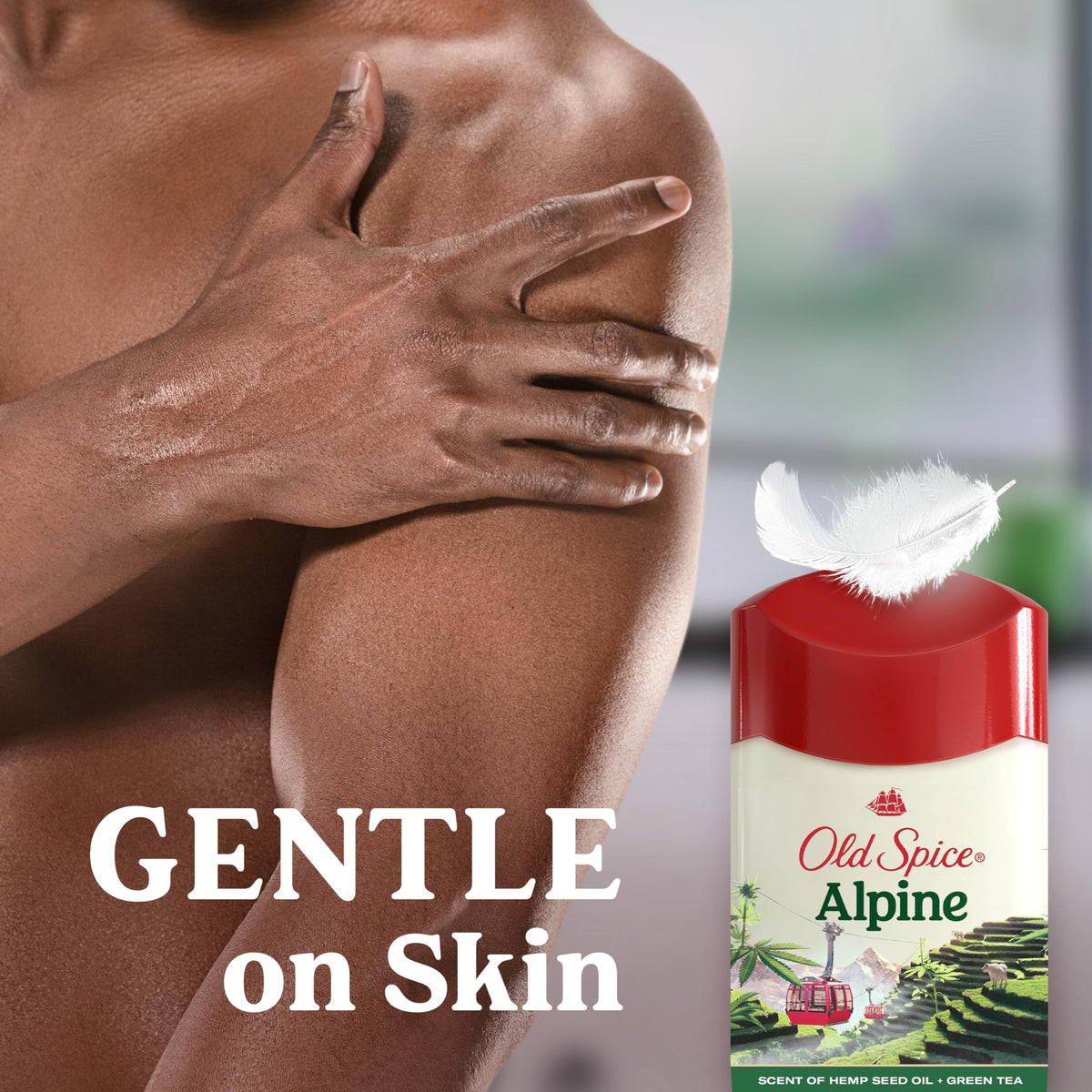 Old Spice Antiperspirant Alpine application demonstration