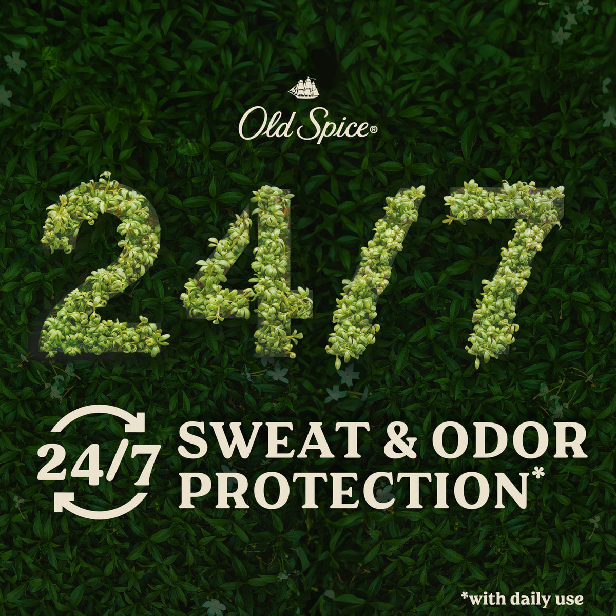 Old Spice Antiperspirant Alpine scent close-up
