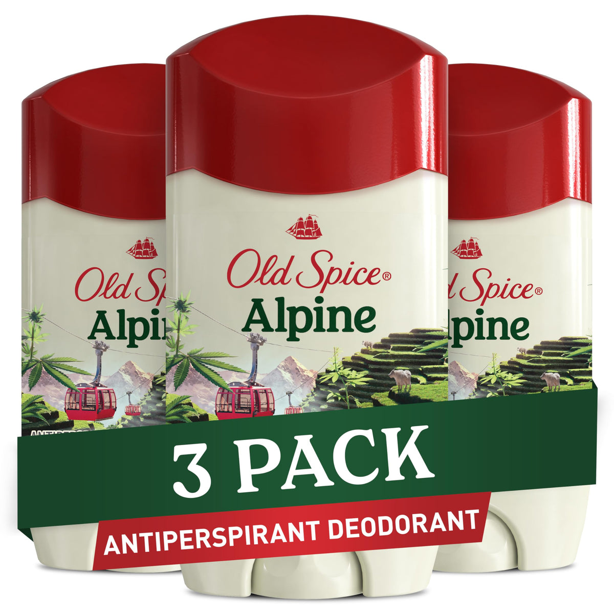 Old Spice Antiperspirant & Deodorant Alpine scent front view