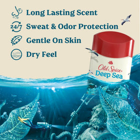 Old Spice Antiperspirant Deodorant Deep Sea back view