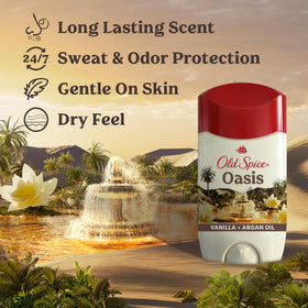 Old Spice Antiperspirant Deodorant Oasis Scent side view