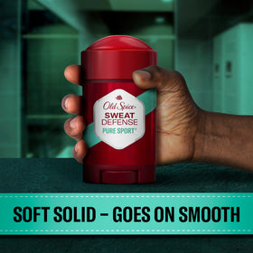 Old Spice Antiperspirant Deodorant Pure Sport Plus in use
