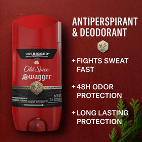Old Spice Antiperspirant Deodorant Swagger packaging side view
