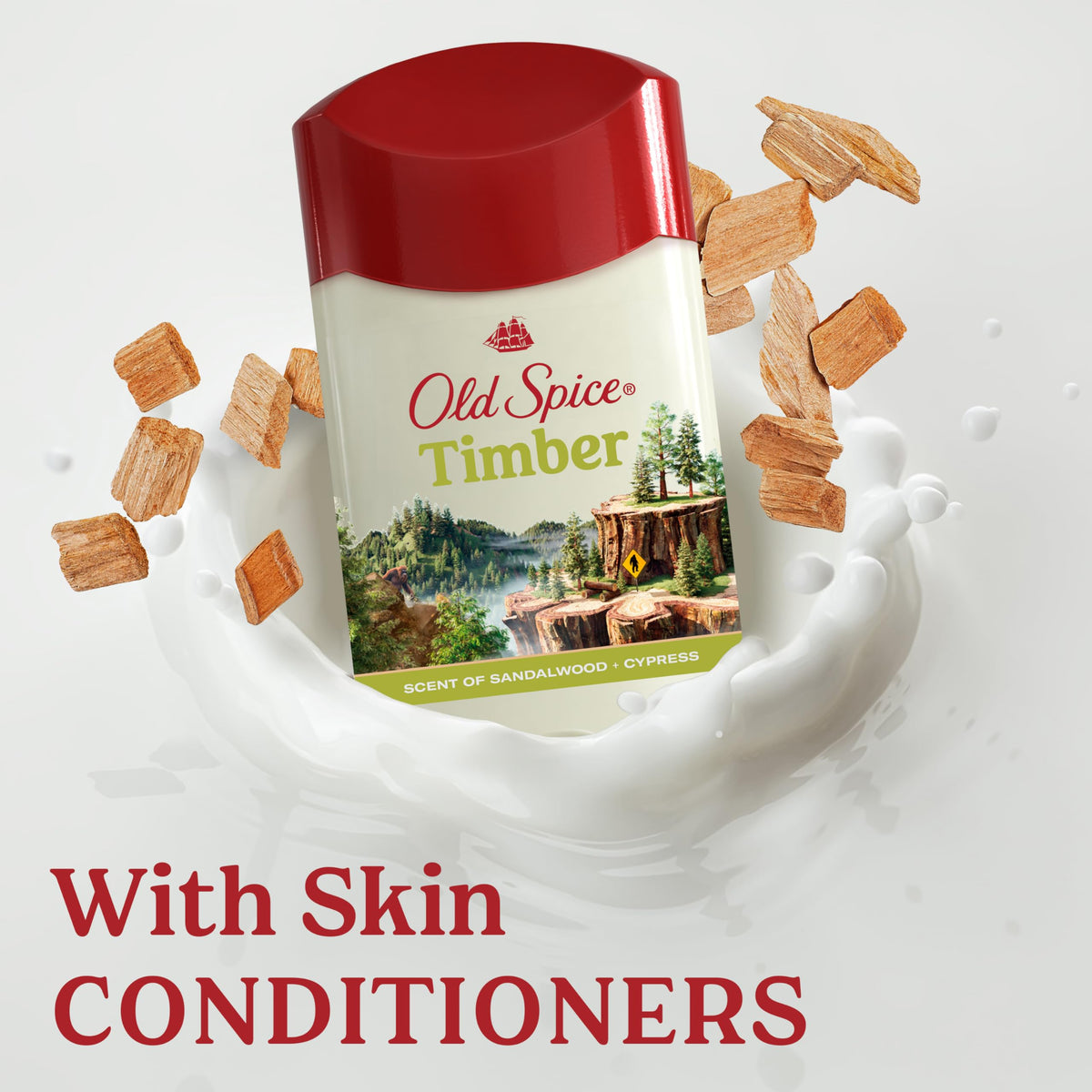 Old Spice Antiperspirant Deodorant Timber Scent back view