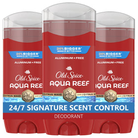Old Spice Aqua Reef Deodorant 3-Pack front view