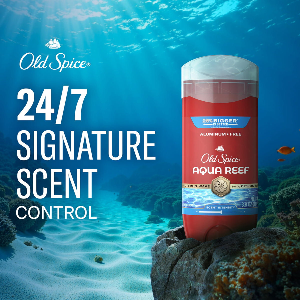 Old Spice Aqua Reef Deodorant side view
