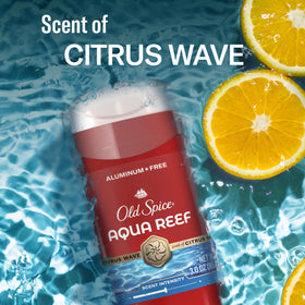 Old Spice Aqua Reef Deodorant with other grooming products