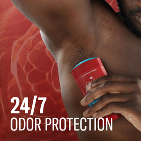 Old Spice Aqua Reef scent deodorant on a bathroom counter