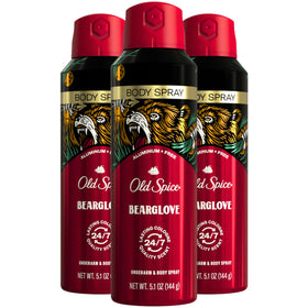 Old Spice Bearglove Body Spray front view, 5.1 oz