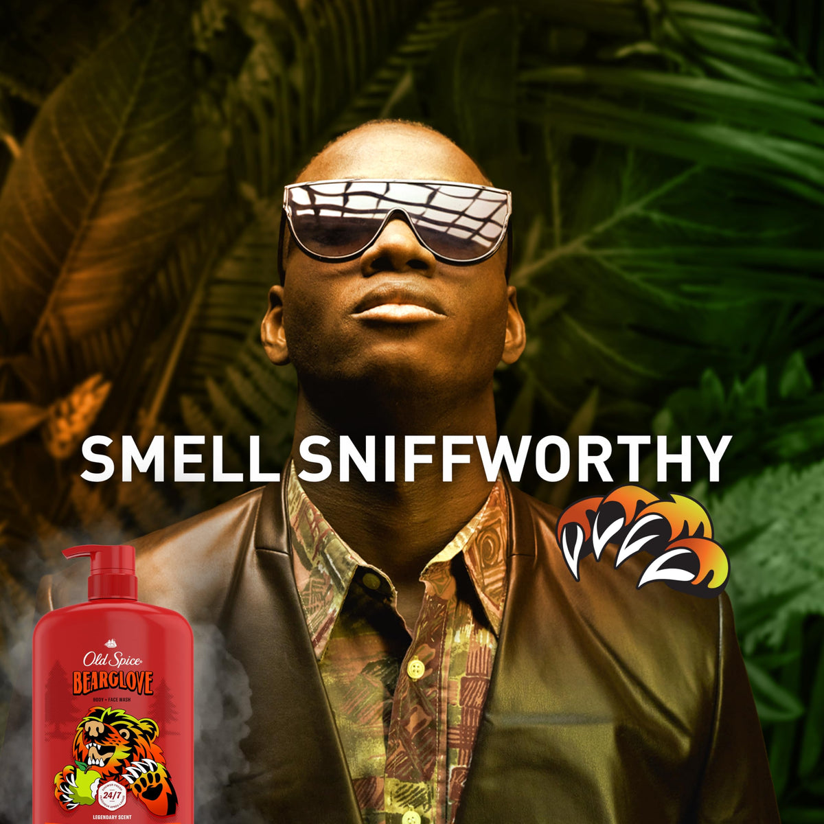 Old Spice Bearglove Body Wash in shower setting
