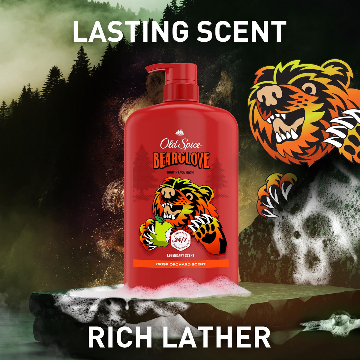 Old Spice Bearglove Body Wash with citrus and spice notes
