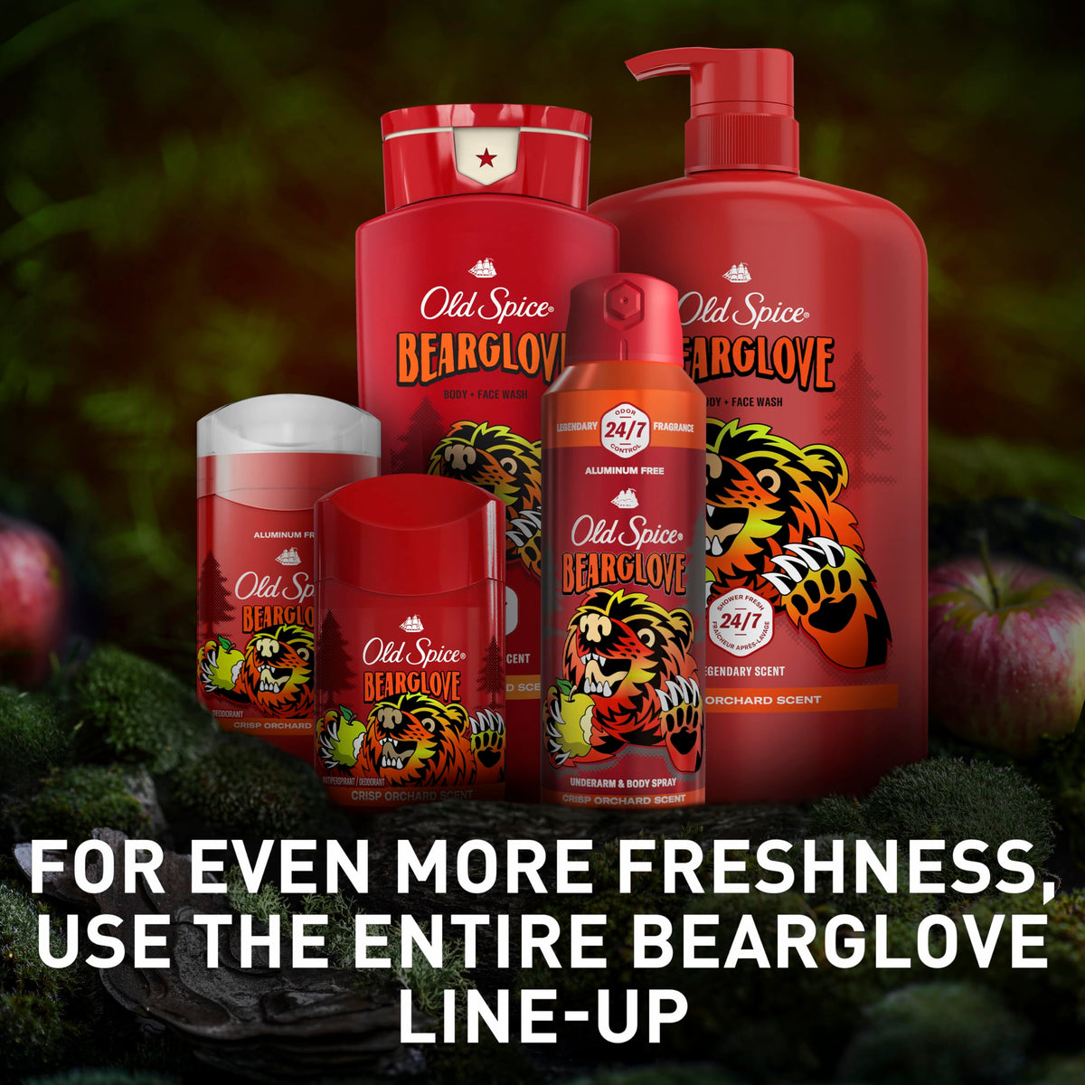 Old Spice Bearglove Deodorant packaging details