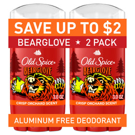 Old Spice Bearglove Deodorant twin pack front view