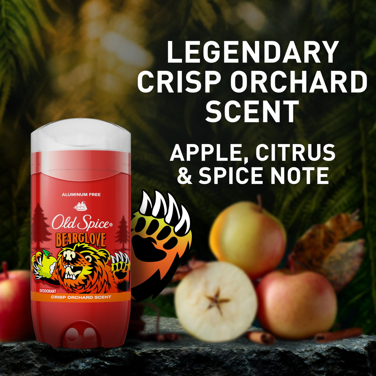 Old Spice Bearglove Deodorant with zesty citrus notes
