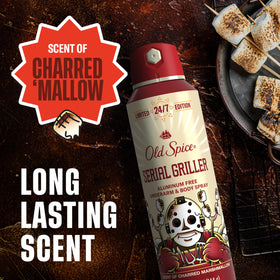 Old Spice Body Spray Serial Griller cap and spray nozzle close-up