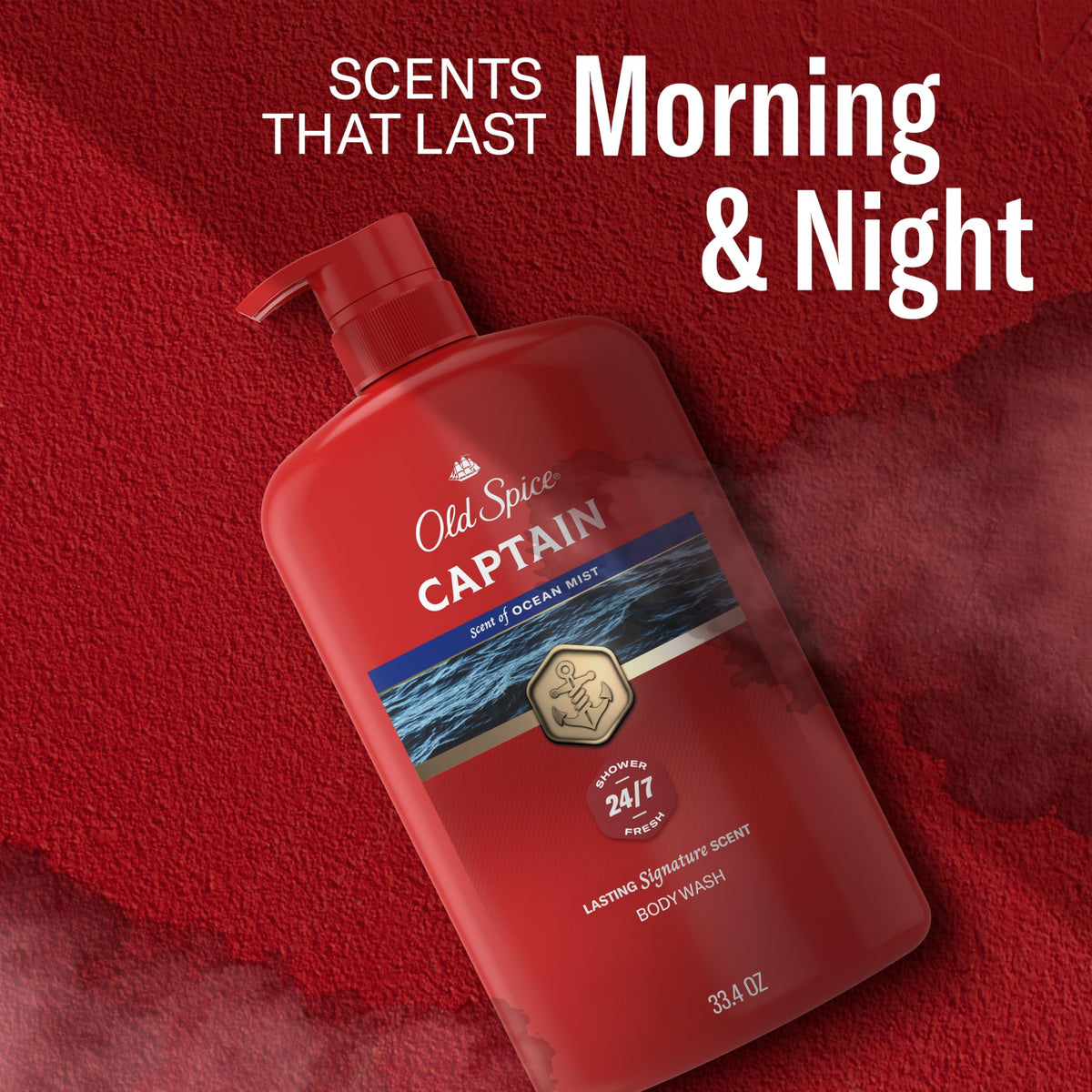 Old Spice body wash with ocean mist fragrance