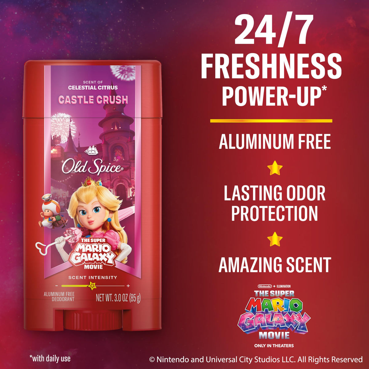 Old Spice Castle Crush Deodorant packaging side view