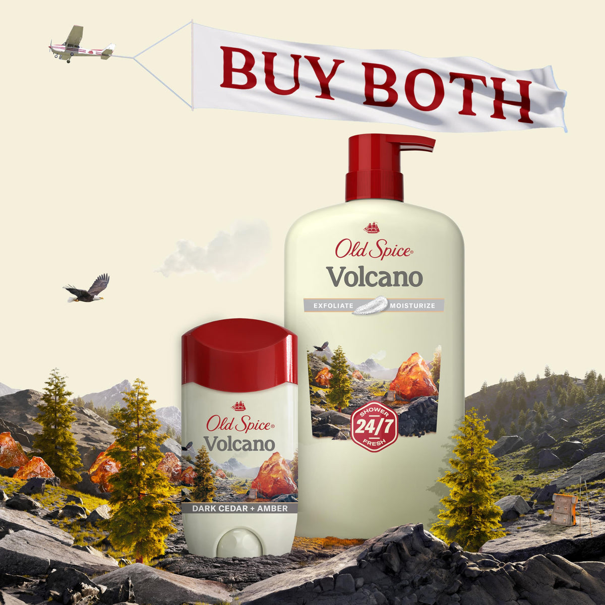 Old Spice Cleansing Body Wash 30 oz bottle in shower