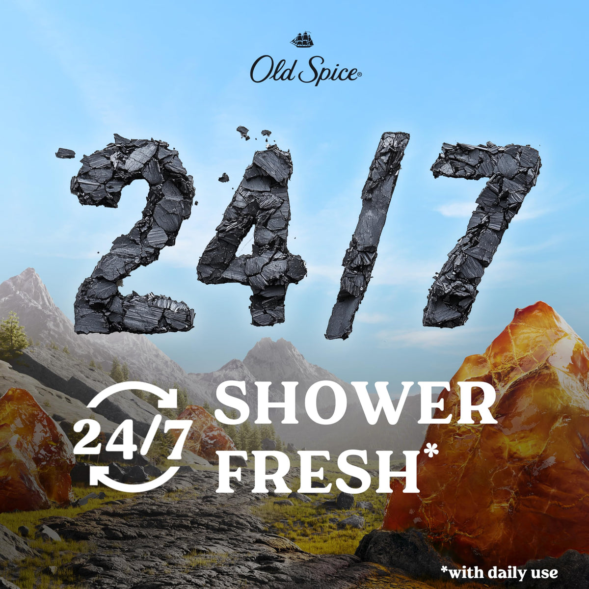 Old Spice Cleansing Body Wash 30 oz bottle with shower setting