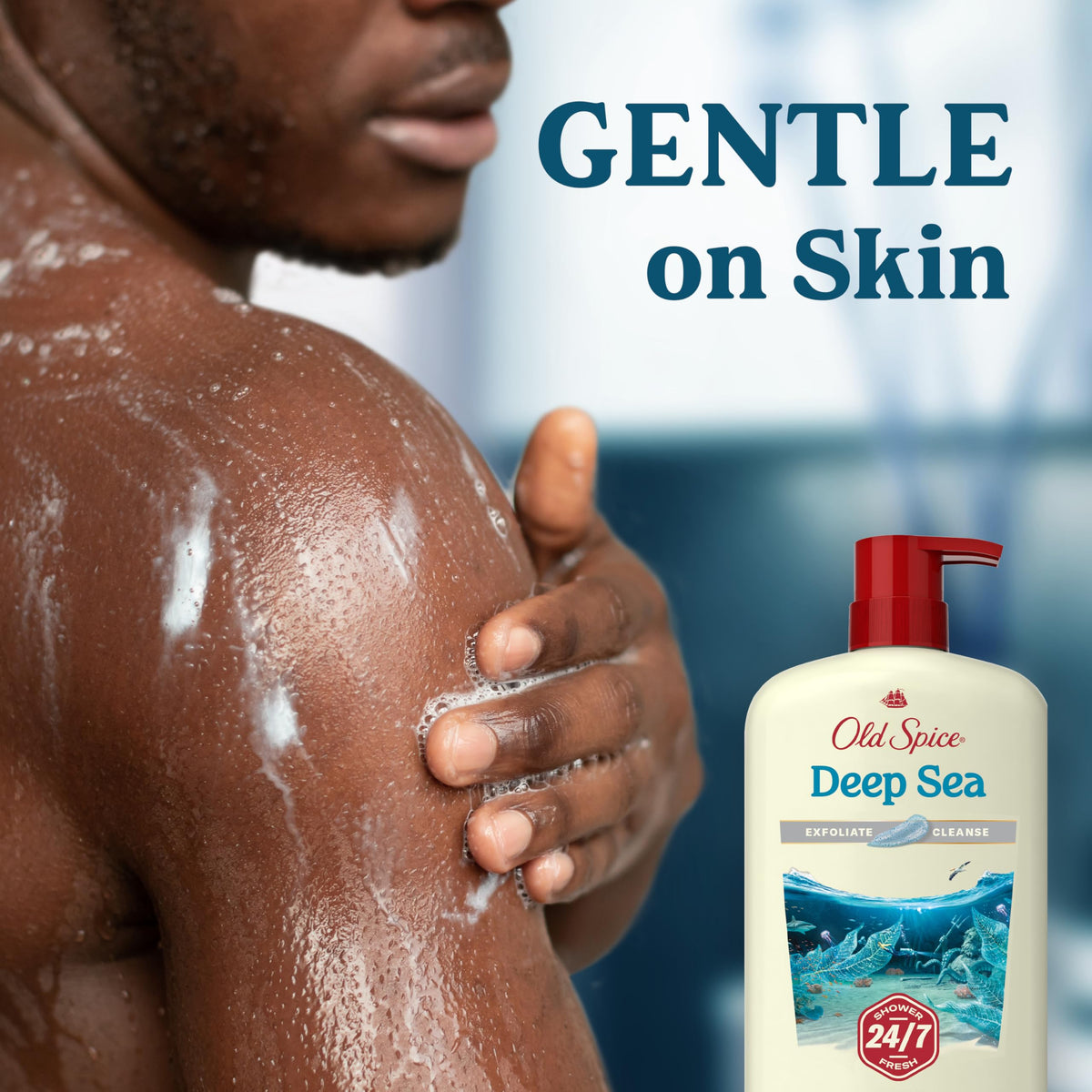 Old Spice Cleansing Body Wash 30 oz rich lather demonstration