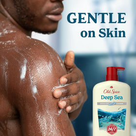 Old Spice Cleansing Body Wash 30 oz rich lather demonstration