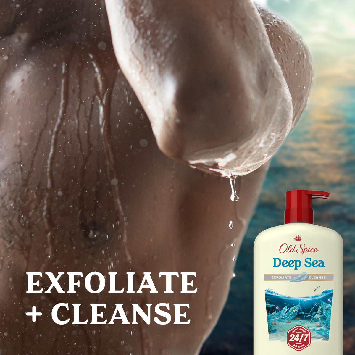 Old Spice Cleansing Body Wash 30 oz side view