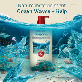 Old Spice Cleansing Body Wash 30 oz with ocean waves and kelp scent