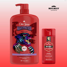 Old Spice Cleansing Body Wash bottle side view showing label