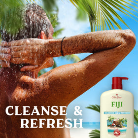 Old Spice Cleansing Body Wash for Men, Fiji scent, 30 oz side view