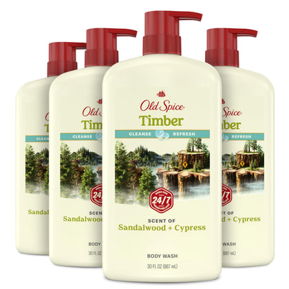 Old Spice Cleansing Body Wash front view 30 oz bottle