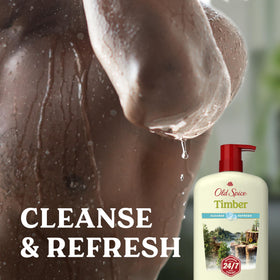 Old Spice Cleansing Body Wash lather demonstration