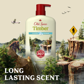 Old Spice Cleansing Body Wash packaging side view